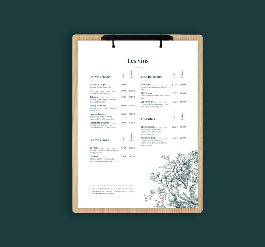 Marlaguette restaurant menu